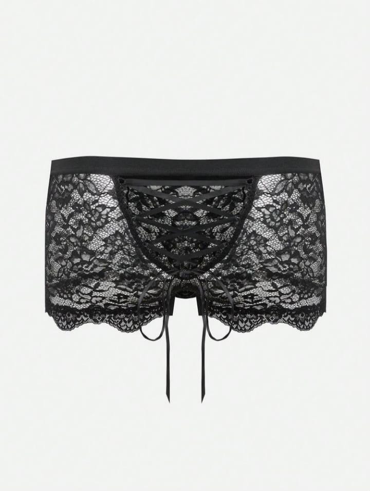 Men's Sexy Lace Low-Waist Briefs